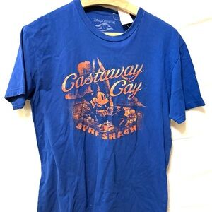 Disney Cruise Line Castaway Cay Surf Shack Mickey Mouse Adult T-Shirt, Sz Large